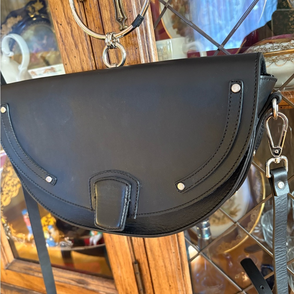 L'INTERVALLE Dark Brown Crescent Crossbody Bag - Picture 4 of 10